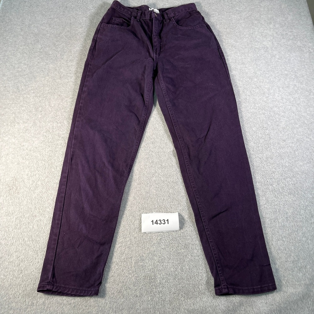 True VTG Moda International Tapered Leg Jeans Womens 8 Purple Cotton Streetwear